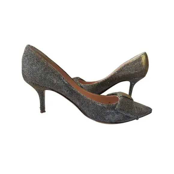 Kate Spade Womens Juliette Bow Toe Dress Pumps Sparkly Wedding Evening SIZE 7.5 - Picture 4 of 11